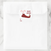 Red Elf Slipper mit Candy Canes Square Stickers (Tasche)