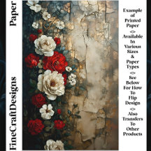 Red Elfenbein Rose, geerdigtes CQ4 Craft Papier