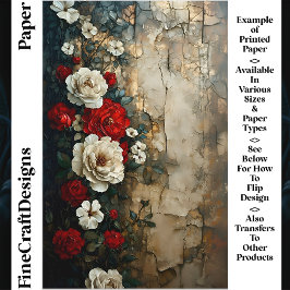 Red Elfenbein Rose, geerdigtes CQ4 Craft Papier