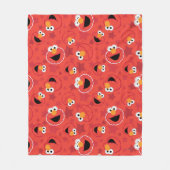 Red Elmo Faces Pattern Fleecedecke (Vorderseite)