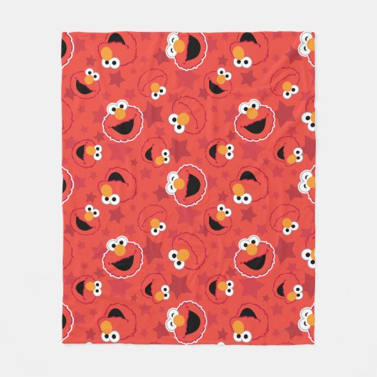 Red Elmo Faces Pattern Fleecedecke (Vorderseite)