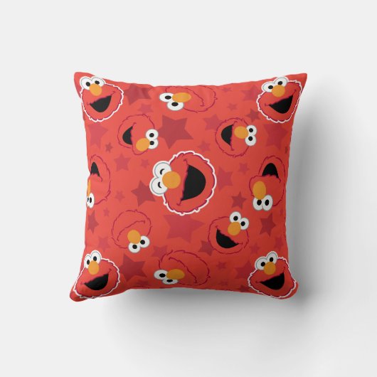 Red Elmo Faces Pattern Kissen (Rückseite)