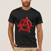 Red Embossed-look Anarchy Logo T-Shirt (Vorderseite)