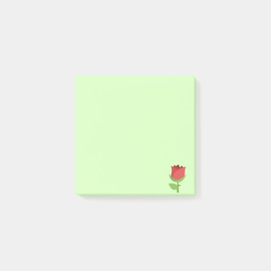 Red Emoji Tulip Post-it Klebezettel (Vorderseite)