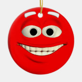 Red Emoticon Keramikornament (Vorne)