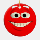 Red Emoticon Keramikornament (Hinten)