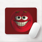 Red Emoticon Laghing Mousepad (Mit Mouse)