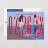 Red Empire Date & Foto - Save the Date Postkarte (Vorne/Hinten)