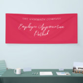 Red Employee Appreciation Event Banner (Messe)