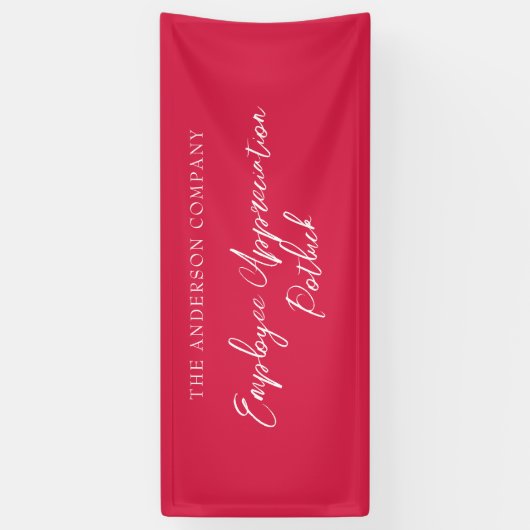 Red Employee Appreciation Event Banner (Vertikal)