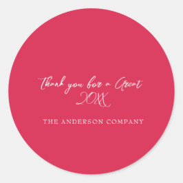 Red Employee Appreciation Event Runder Aufkleber