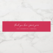 Red Employee Appreciation Event Wasserflaschenetikett (Einzelnes Label)