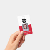 Red Employee - Foto, Bar, Logo, Name-ID Ausweis (Handheld)