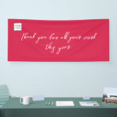 Red Employee Holiday Vielen Dank SIgn Banner (Messe)