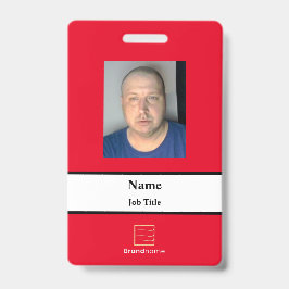 Red Employee ID Abzeichen Ausweis