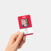 Red Employee ID Abzeichen Ausweis (Handheld)