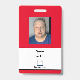 Red Employee ID Abzeichen Ausweis