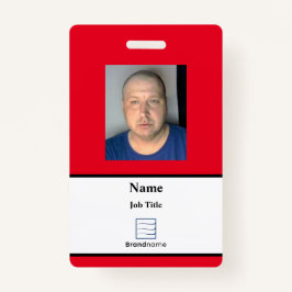 Red Employee ID Abzeichen Ausweis
