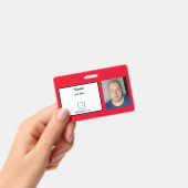 Red Employee ID Abzeichen Ausweis (Handheld)