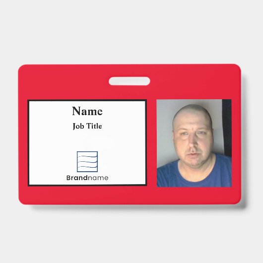 Red Employee ID Abzeichen Ausweis (Vorderseite)