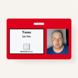 Red Employee ID Abzeichen Ausweis