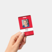 Red Employee ID Abzeichen Ausweis (Handheld)