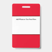 Red Employee ID Abzeichen Ausweis (Rückseite)