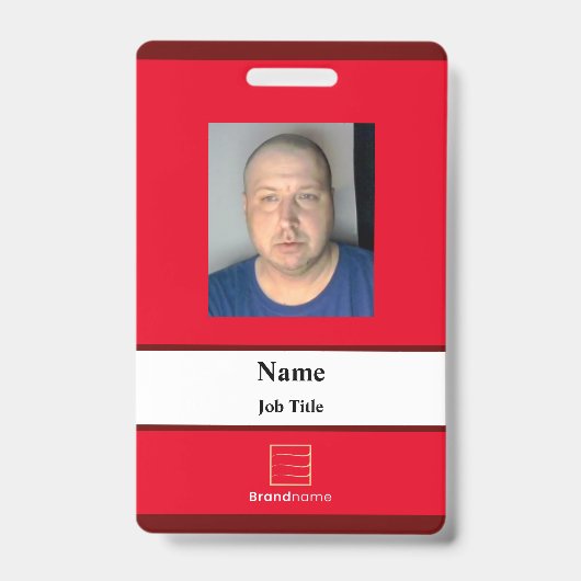 Red Employee ID Abzeichen Ausweis (Vorderseite)