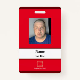 Red Employee ID Abzeichen Ausweis