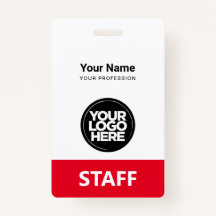 Red Employee Name Business Logo Qr Code