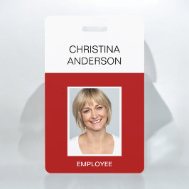 Red Employee - Name Foto Corporate Work Ausweis