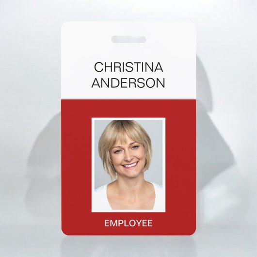 Red Employee - Name Foto Corporate Work Ausweis
