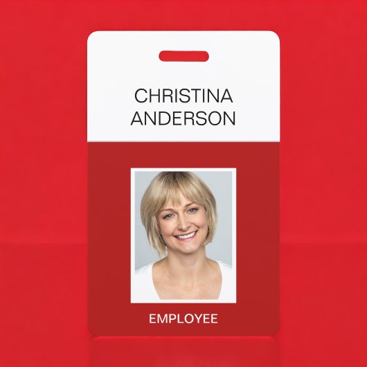 Red Employee - Name Foto Corporate Work Ausweis