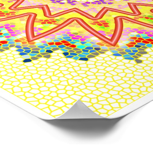 RED Energy Sparkling Healing Chakra Poster (Ecke)