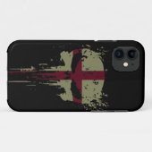 Red England Grunge Case-Mate iPhone Hülle (Rückseite (Horizontal))