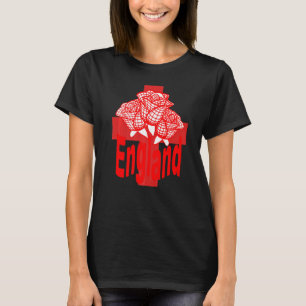 Red England Text Abgeschieden St George Cross und T-Shirt