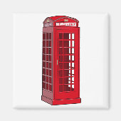 Red English Phone Booth Magnet (Vorne)