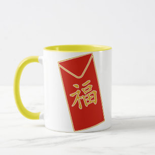 Red Envelope Motif Tasse