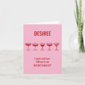 Red Espresso Martini Werden Sie meine Bridesmaid? Einladung (Vorderseite)