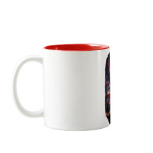 Red Ether Mushroom Skull Tasse