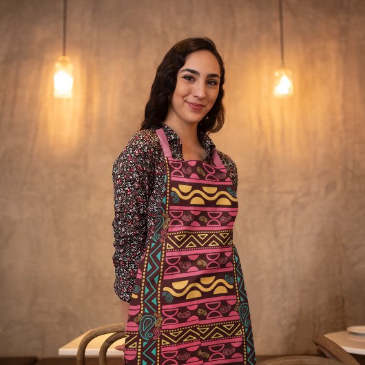 Red Ethnic Aztec Schürze