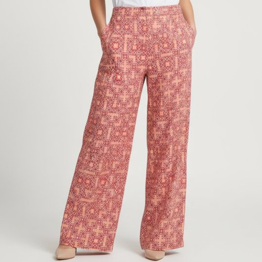 Red Ethnic Bohemisch Arabesque Geometric Pattern Stoff