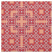 Red Ethnic Bohemisch Arabesque Geometric Pattern Stoff (Muster)