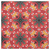 Red Ethnic Boho Oriental Arabesque Mosaik Muster Stoff (Muster)