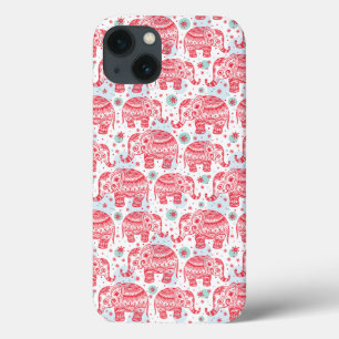 Red Ethnic Elephant Pattern Case-Mate iPhone Hülle