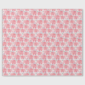 Red Ethnic Elephant Pattern Geschenkpapier (Flach)