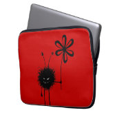 Red Evil Blume Bug Laptopschutzhülle (Vorderseite Links)