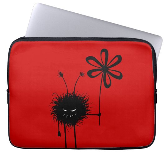 Red Evil Blume Bug Laptopschutzhülle (Vorderseite)