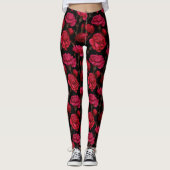 Red Exercise Carnation Fantasy Anniversary Gifts  Leggings (Vorderseite)