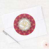 Red Exotic Bohemisch Om Spirituelle Art Sticker (Umschlag)